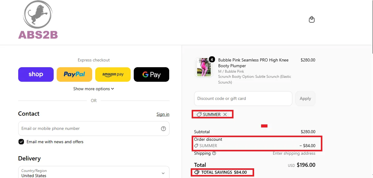 Shopabs2b 30% off coupon code